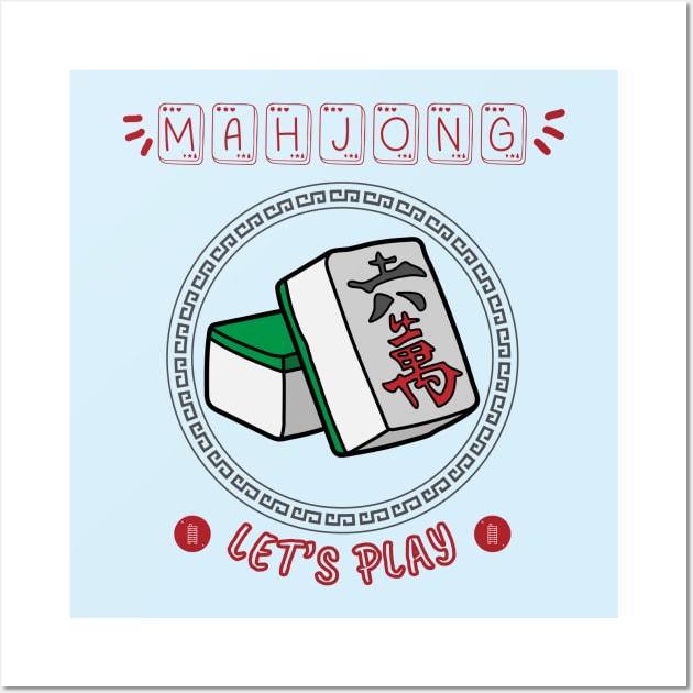 mahjong let's play, tile Wall Art by MiniNatalie